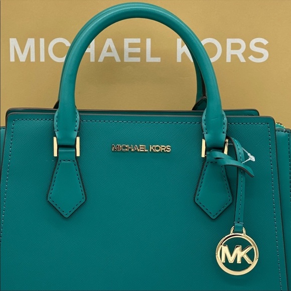 MICHAEL KORS HOPE MEDIUM MESSENGER AQUA - Picture 10 of 16